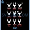 Dasher Dancer Prancer & Bourbon Christmas PNG, Holiday Reindeer Xmas PNG
