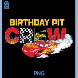Disney & Pixars Cars Birthday PNG, Pit Crew Lightning McQueen PNG
