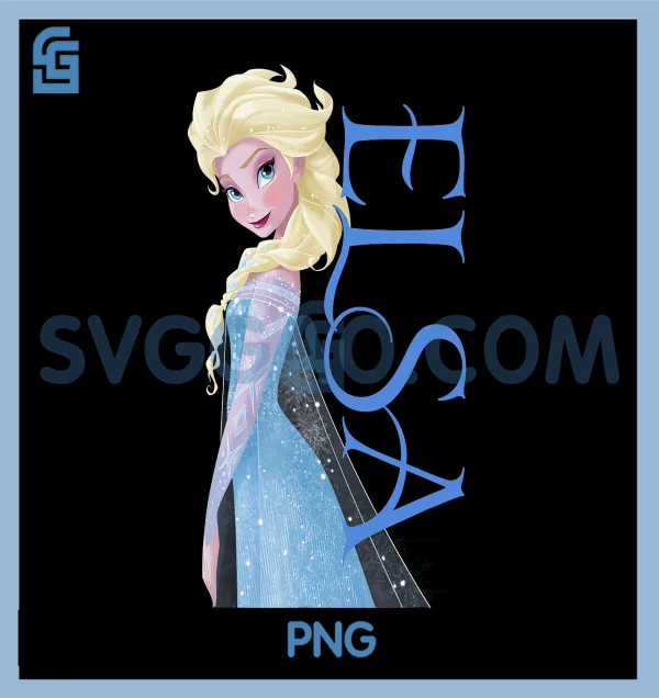 Disney Frozen Elsa PNG, Snow Queen Sparkle Profile Logo PNG – SVGGAO