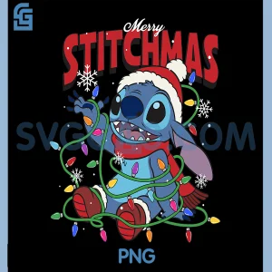 Merry Stitchmas PNG, Disney Lilo & Stitch PNG