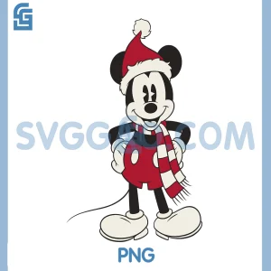 Christmas Mickey Mouse Portrait PNG, Disney Mickey & Friends PNG