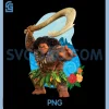 Tropical Island Adventure Maui with Fish Hook PNG, Disney Moana 2 PNG