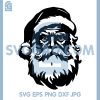 Rugged Santa Claus Portrait SVG, Serious Christmas Santa SVG