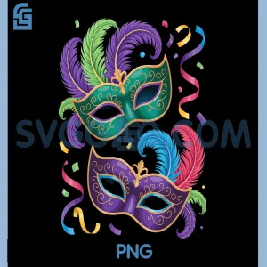 Festive Mardi Gras Masks For Party PNG, Lovers And Carnival PNG