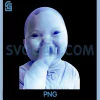 Funny AI Baby Holding Laugh PNG, Meme Viral Trend PNG
