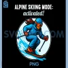 Alpine Skiing Mode PNG, Ski Mode Activated Winter PNG
