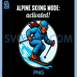Alpine Skiing Mode PNG, Ski Mode Activated Winter PNG
