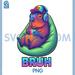 Funny Capybara Bruh PNG, Video Games Lovers PNG
