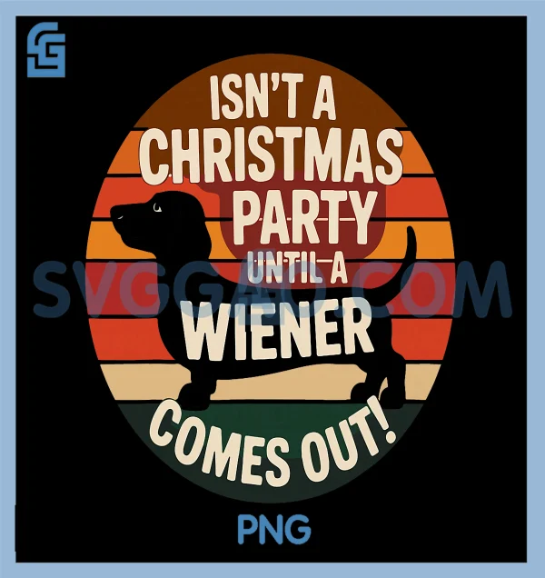Dachshund Christmas Party PNG, Wiener Dog Holiday Humor PNG – SVGGAO