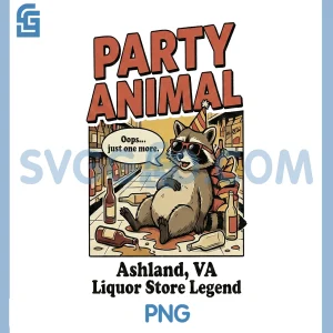 Party Animal PNG, Funny Drunk Raccoon Ashland PNG