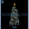 Elephan Christmas PNG, Tree Xmas Elephant PNG