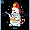 Christmas Fire Dept PNG, Funny Firefighter Snowman PNG