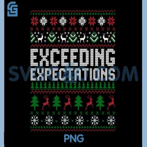 Funny Office Exceeding Expectations PNG, Ugly Christmas PNG