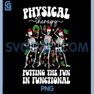 Funny Physical Therapy PNG, Christmas Physical Therapist PNG