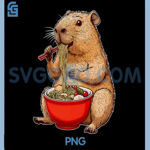 Capybara Ramen PNG, Japanese Noodles PNG