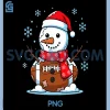 Football Snowman Xmas PNG, Football Christmas PNG