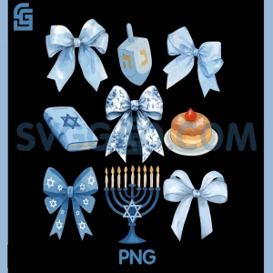 Coquette Bow Hanukkah Chanukah PNG, Latke Jewish PNG
