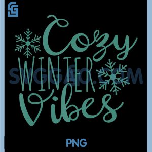 Cozy Winter Vibes PNG, Christmas Holiday Santa PNG