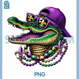 Crocodile Beads Carnival PNG, New Orleans Mardi Gras PNG