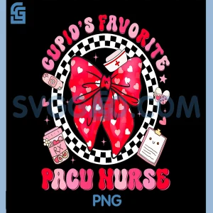 Cupids Favorite Pacu Nurse PNG, Valentine Coquette Bow PNG