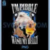Im Pibble Wash My Belly PNG, Cute Bulldog Meme Funny PNG