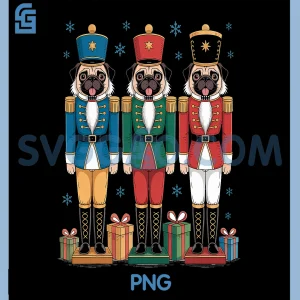 Cute Dog Christmas PNG, Pug Nutcracker PNG