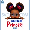 Haitian Princess PNG, Cute Melanin Haiti Flag PNG