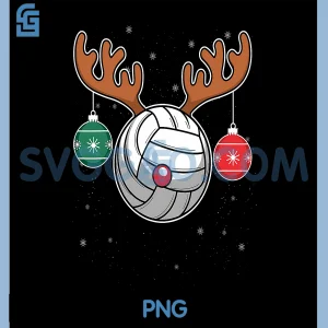 Cute Reindeer Volleyball PNG, Christmas Reindeer PNG