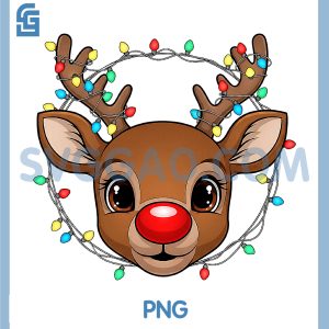 Cute Rudolph The Red Nose PNG, Reindeer Christmas PNG