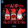 Cute Three Gnomes and Heart PNG, Happy Valentine's Day PNG