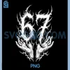 Cyber Sigilism 67 PNG, Six Seven Gothic Grunge Graphic PNG