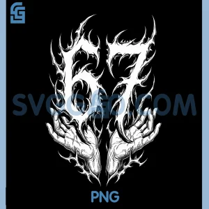 Cyber Sigilism 67 PNG, Six Seven Gothic Grunge Graphic PNG