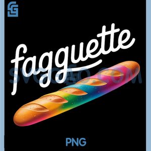 Fagquette PNG, Rainbow Bread Humorous PNG, LGBTQ Pride Bakery Funny PNG