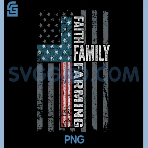 Faith Family Farming PNG, Freedom Christian PNG, Farmer Cross Flag PNG
