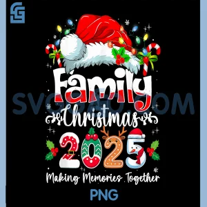 Family Christmas 2025 Funny PNG, Matching Xmas Squad Santa PNG