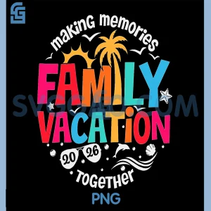 Family Vacation 2026 PNG, Beach Matching Family Summer Vacation PNG