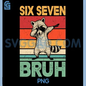 Bruh Raccoon PNG, 6 7 Dabbing Six Seven PNG