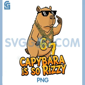 Col Rizzy Capybara Fun Meme PNG, Capybara Holiday Swag PNG