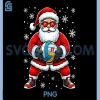 Christmas Volleyball Cool PNG, Santa Claus 6 7 Meme PNG
