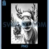Funny Reindeer Santa Claus Selfie PNG, Christmas Sleigh PNG