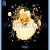 Funny Santa Claus Face PNG, Christmas Leopard Santa Hat PNG