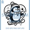 Cute Penguin Winter SVG, Scarf Heart Snowy Illustration SVG 1 Cute Penguin Winter SVG, Scarf Heart Snowy Illustration SVG