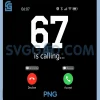 67 is Calling PNG, 6-7 Meme Six Seven PNG