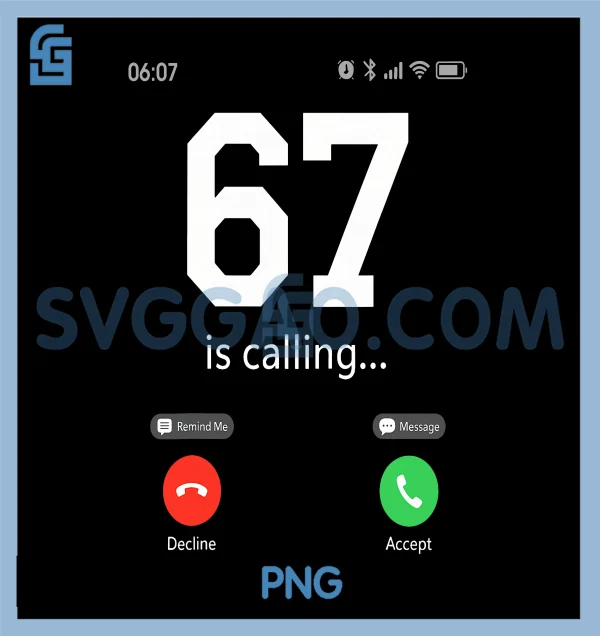 67 is Calling PNG, 6-7 Meme Six Seven PNG – SVGGAO