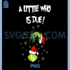 A Little Who is Due Funny PNG, Christmas Pregnancy Announcement PNG