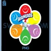 Airheads Candy Flower PNG, Colorful Smiling Candy Design PNG