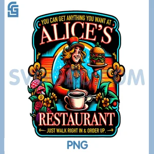 Alices Restaurant PNG, Colorful Graphic PNG