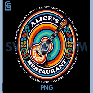 Alices Restaurant PNG, Folk Music Vintage PNG