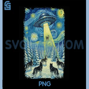 Alien Abduction Siberian Husky PNG, Animal Funny PNG