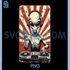 Alien EDM Electronic Music DJ PNG, Funny Space Area 51 Rave UFO PNG